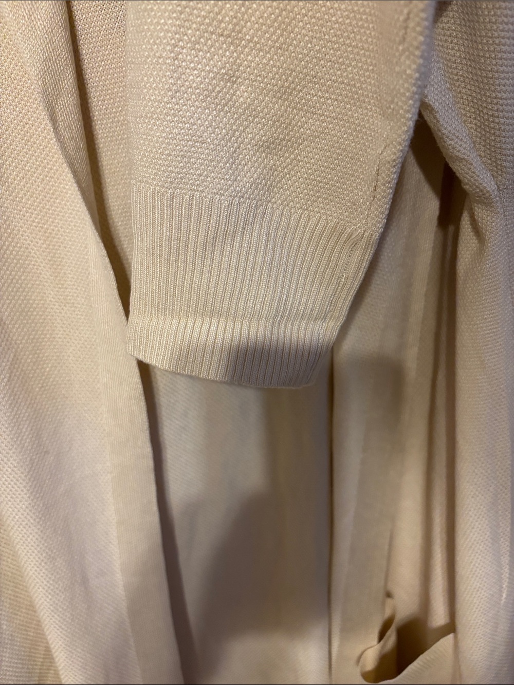 🎼 Merokeety Light Cream Hooded Open-Front Cardigan size XL GUC - Picture 6 of 10